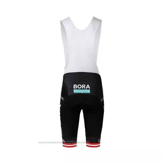2022 Maillot Cyclisme Bora-Hansgrone Noir Rouge Jaune Manches Courtes et Cuissard